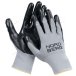 Перчатки полиэфирные NORDBERG NPG1508GB 15 класс серая основа/ черное покрытие
