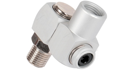 Переходник резьбовой M1/4" - F1/4" шарнирный 360 градусов NORDBERG NPMM22S