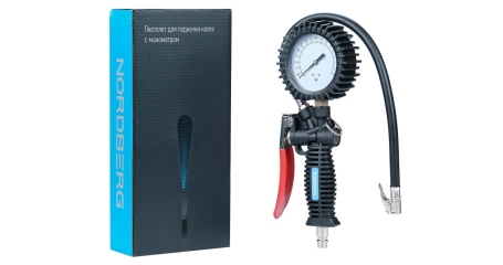 Пистолет для подкачки колес с манометром 80 мм NORDBERG TI61