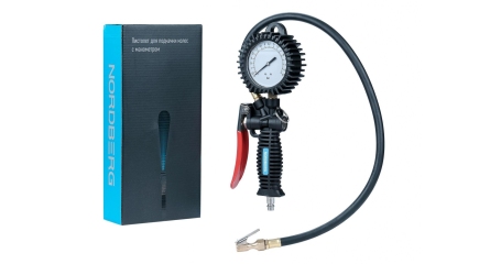 Пистолет для подкачки колес с жидкостным манометром 80 мм NORDBERG TI62