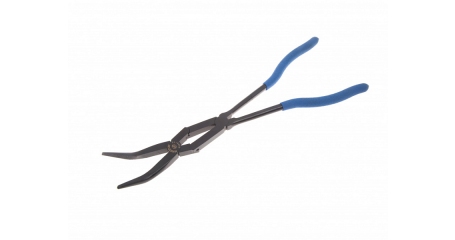 Плоскогубцы тонконосые удлиненные, 340 мм, загнутые, двойной шарнир KING TONY 6339-13C