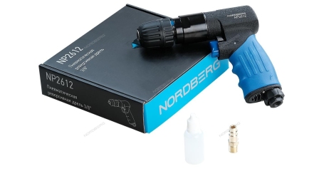Пневмодрель реверсивная NORDBERG NP2612 (? сверла до 10мм)