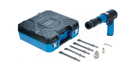 Пневмозубило с комплектом насадок и быстросъемн. держателем в кейсе NORDBERG NP5070K (250мм)