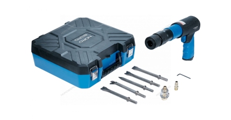 Пневмозубило с комплектом насадок и быстросъемн. держателем в кейсе NORDBERG NP5070K (250мм)