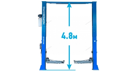 Подъемник двухстоечный электрогидравлический 6т 380V с верхней синхронизацией NORDBERG N4122HE-6