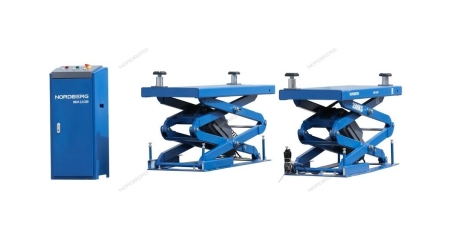 Подъемник ножничный 3,5т с встроенными адаптерами для SUV авто 220В синий NORDBERG N631-3,5B