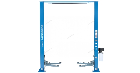 Подъемник двухстоечный 4 т с верхней синхронизацией 220 В / 380 В синий N4124H-4B