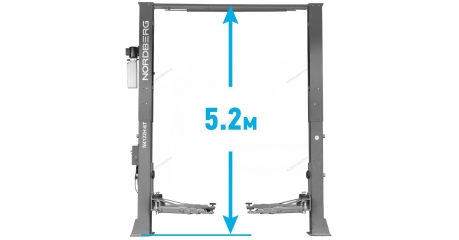 Подъемник двухстоечный 6т 380V с верхней синхронизацией LONG NORDBERG N4122H1E-6G