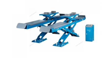 Подъемник ножничный для сход-развала N635-4,5B_380_H (4,5 т, 380 В, 2 уровня, аварийное опускание)