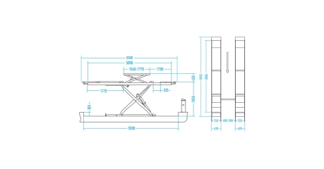 Подъемник ножничный электрогидравлический для сход-развала 5.5 т 380В заглубляемый 2 уровня NORDBERG N635-5,5