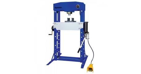 Пресс гидравлический напольный ROSSVIK HJ0811CE.5005 (50 т, привод ручной/пневматический, RAL5005 синий)