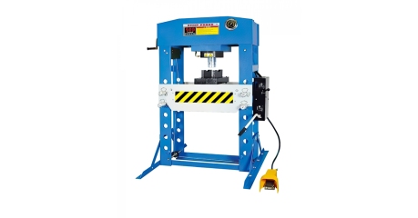 Пресс гидравлический напольный ROSSVIK HJ0813CE.5005 (100 тонн, ручной/пневматический привод, цвет синий RAL 5005)