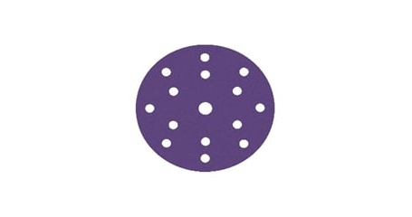Шлифовальный диск на пленочной основе, циркониевый корунд, липучка, Р40,150 мм Sandwox 328 Purple Line Multiholes