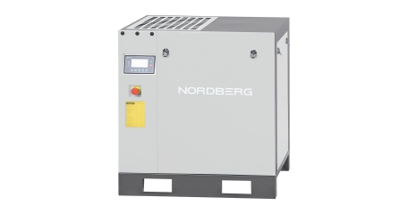 Компрессор винтовой NORDBERG NCC10-G, 7,5 кВт, 10 бар, 900 л/мин, без ресивера, серый