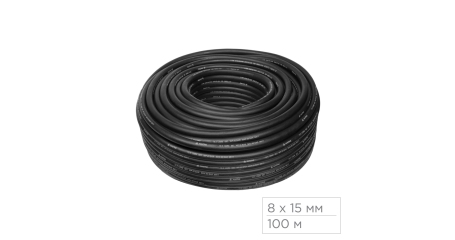 Шланг пневматический 8х15 мм, 100 м, резиновый МАСТАК 683-08100