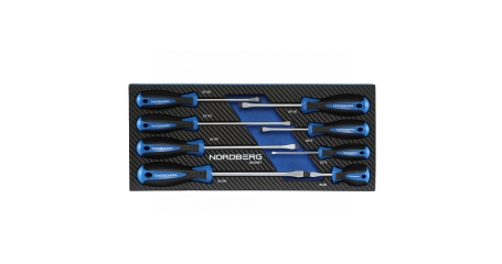 Набор отверток шлицевых NORDBERG 301008T, 8 штук в ложементе для тележки