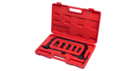 Рассухариватель клапанов универсальный, струбцина, кейс, 7 предметов МАСТАК 103-10006C