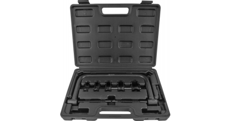 Рассухариватель клапанов струбцинный в наборе с насадками Thorvik AVSCS2, 16-30 мм, 8 предметов