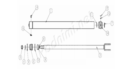 Ремкомплект гидроцилиндра (уплотнительное кольцо + манжета + прокладка 58 + прокладка 43) T4/59.17