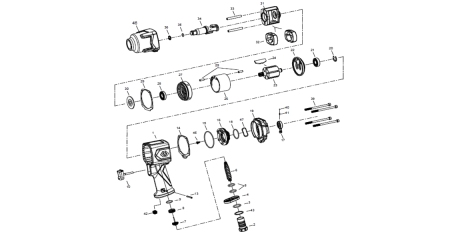 Ремкомплект KING TONY 33461-BTK1 для гайковерта 33461-100