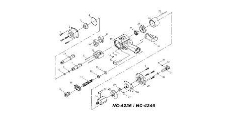 Ремкомплект MIGHTY SEVEN NC-4236P28 для гайковерта NC-4236, прокладка