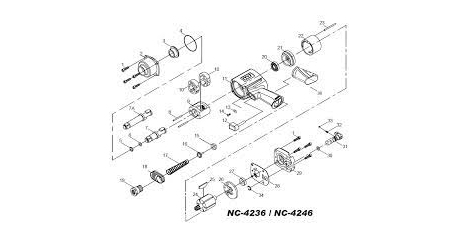 Ремкомплект MIGHTY SEVEN NC-4236P28 для гайковерта NC-4236, прокладка