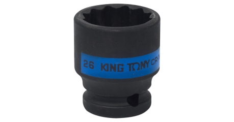 Головка торцевая ударная двенадцатигранная 1/2", 26 мм KING TONY 453026M