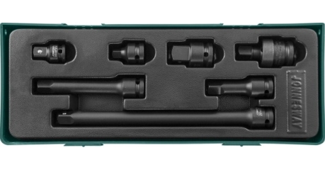 S03A401SP Набор аксессуаров для головок торцевых ударных 1/2"DR в ложементе, 7 предметов