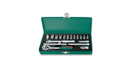 Набор головок торцевых S04H2118S,  1/4