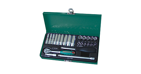 Набор головок торцевых стандартных и глубоких S04H2125S , 1/4