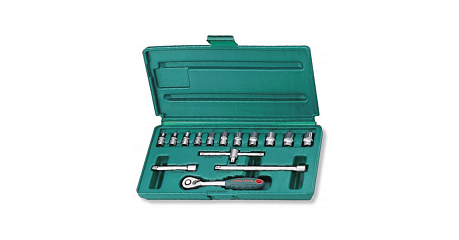 Набор головок торцевых S04H2715S, 1/4"DR, 4-14 мм, 15 предметов