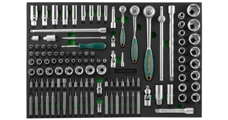 S04H45121SV Набор головок торцевых 1/4