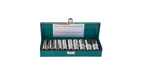 Набор головок торцевых глубоких S04HD411S, 1/2