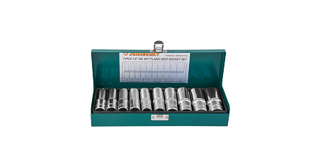 Набор головок торцевых глубоких S04HD411S, 1/2"DR, 10-24 мм, 11 предметов