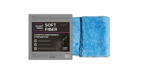 Салфетка микрофибра супермягкая SmartOpen Soft Fiber 40х40 (2шт.)