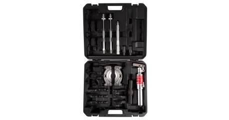 Съемник подшипников гидравлический 4 т до 110 мм сегментного типа с совмещенным насосом МАСТАК 104-19704