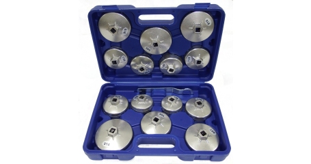 Съемники масляных фильтров алюминиевые (15 предметов) TA-A1012