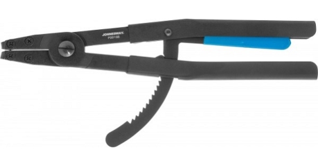 Щипцы загнутые 90° с фиксатором для стопорных колец jonnesway P9916B, сжим, 85-170 мм, 3.5-4.0 мм, 400 мм