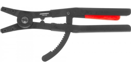 Щипцы загнутые 90° с фиксатором для стопорных колец jonnesway P9916D, разжим, 85-170 мм, 3.5-4.0 мм, 400 мм