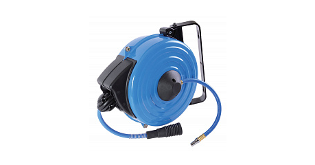 Шланг KING TONY 79912-10 на автоматической катушке, полиуретановый 8х12 мм, 10 м, резьба 1/4"