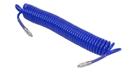 Шланг пневматический спиральный высокого давления МАСТАК 680-10015ST, 10х15 мм, 15 м, полиуретановый, резьба 1/4"