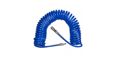 Шланг пневматический спиральный высокого давления KING TONY 79962-15, 8х12 мм, 15 м, полиуретановый, фитинги