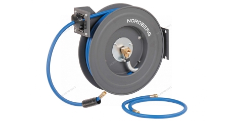 Шланг воздушный на стальной катушке гибридный ПВХ диаметр 10х15 мм 20 м NORDBERG HR1020RPVC
