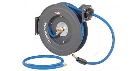 Шланг воздушный на стальной катушке гибридный ПВХ диаметр 12х18 мм 15 м NORDBERG HR1215RPVC