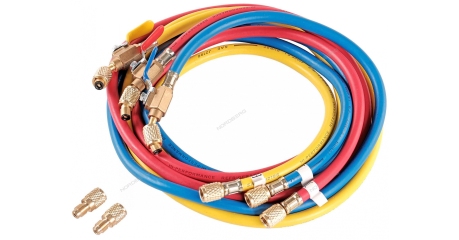 Шланг заправочный для фреона NORDBERG NFH18 (1,8 м, в компл. 3 шт.)