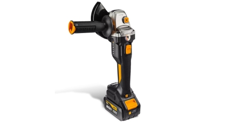 Шлифмашина угловая аккумуляторная RUNTEC PRO 125 мм, 20В, 2*4Ач, 900Вт