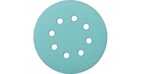 Шлифовальный круг на бумажной основе 125 мм GRIP P400 8 отв 10 шт Sandwox 137 Green ALO 137.125.400.08-10