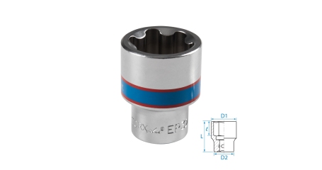 Головка торцевая TORX Plus 1/2, EP32, L = 45 мм KING TONY 433E32M