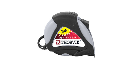 Рулетка в обрезиненном корпусе SMT316, 3 м