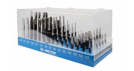 Стенд KING TONY 1090PR1 с зубилами, кернерами, выколотками и бородками, 90 предметов